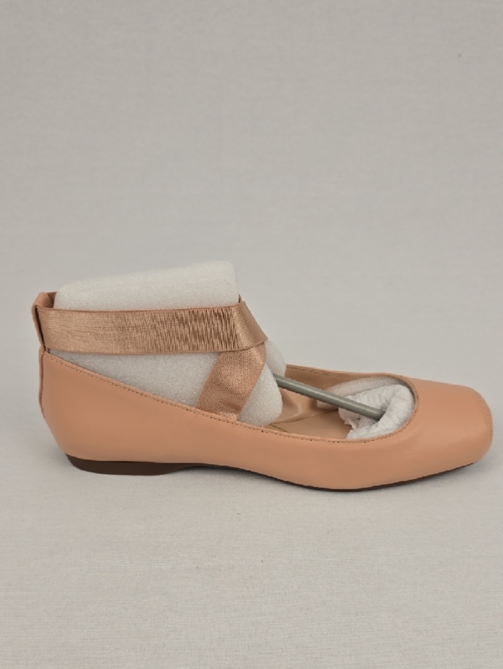 Jessica Simpson Peep-Toe Cross-Strap Flats in Nude Blush - Picture 7 of 15